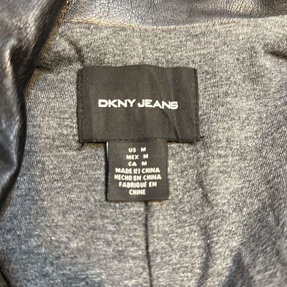 DKNY FAUX LEATHER JACKET M (6029) - Picture 5 of 6